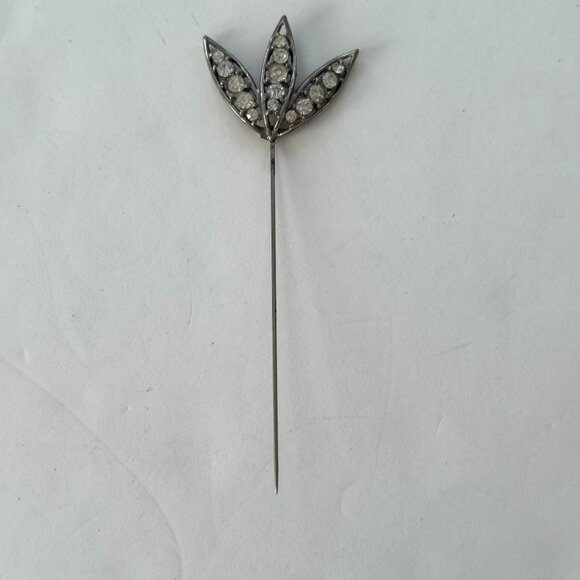 Vintage Rhinestone Hatpins Silver/Gold Tones With Pink Clear Stones - Picture 5 of 6